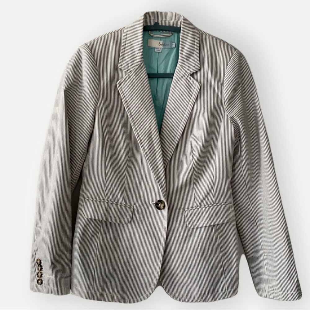 BODEN Blazer Blenheim Stripe Blazer Jacket Size 4